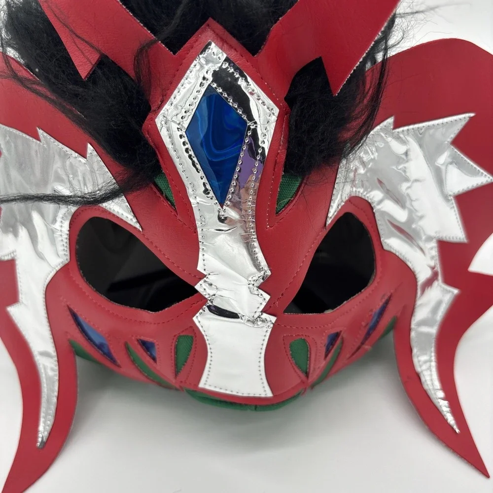 Lucha Libre Dress Up MaskMade With Red Leather. Excellent Used‎ Condition.